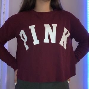 pink crop top